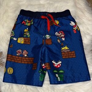 Nintendo Super Mario Blue Kids swim shorts trunks summer boys